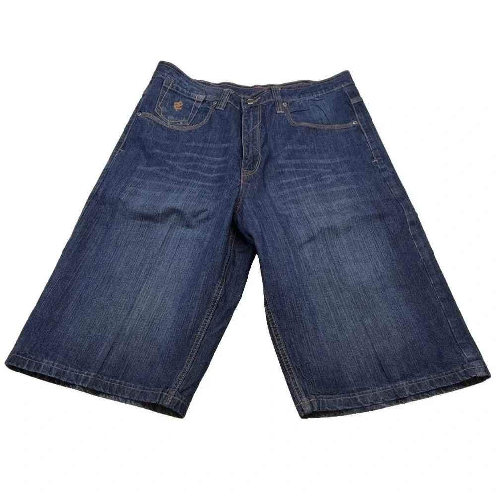 Vintage Rocawear Carpenter Jorts Men's Size 34 Baggy Jean Shorts Y2K Hip Hop
